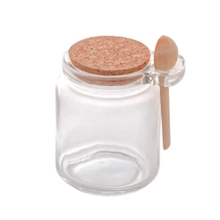 Pote de Vidro Porta Tempero com Colher e Tampa Bambu 240mL - Lyor 1902