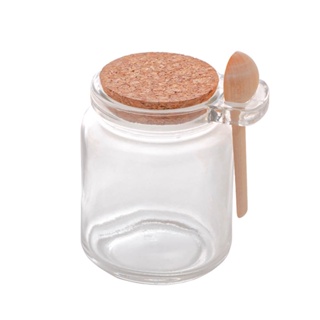 Pote de Vidro Porta Tempero com Colher e Tampa Bambu 240mL - Lyor 1902 em Oferta na Shopee