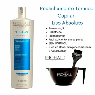 Select One Prohall Escova Progressiva 1000ml + Cumbuca em Oferta na Shopee