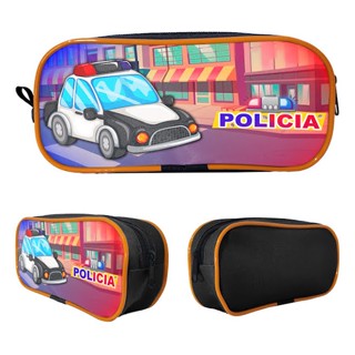 Estojo Escolar Infantil Grande Simples Policia Pr/Am 1Zp