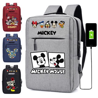 Mochila Mickey Mouse Backpack Para Mulheres Estudantes Homens (Interface USB)