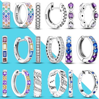 Brincos De Prata Esterlina 925 Argola CZ Jóias De Luxo Simplicidade Presente Para Amigas Femininas