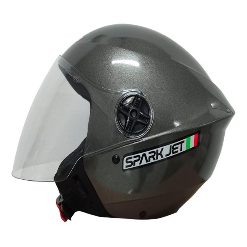 Detalhes do Capacete Aberto Ebf Spark Jet Chumbo Brilho 56 58 60