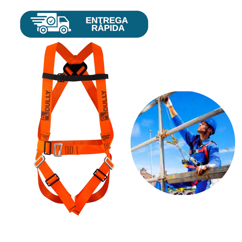Cinto Paraquedista De Segurança 1 Ponto de Ancoragem Argola Dully Dlt-012 Para Trabalho Em Altura em Oferta na Shopee