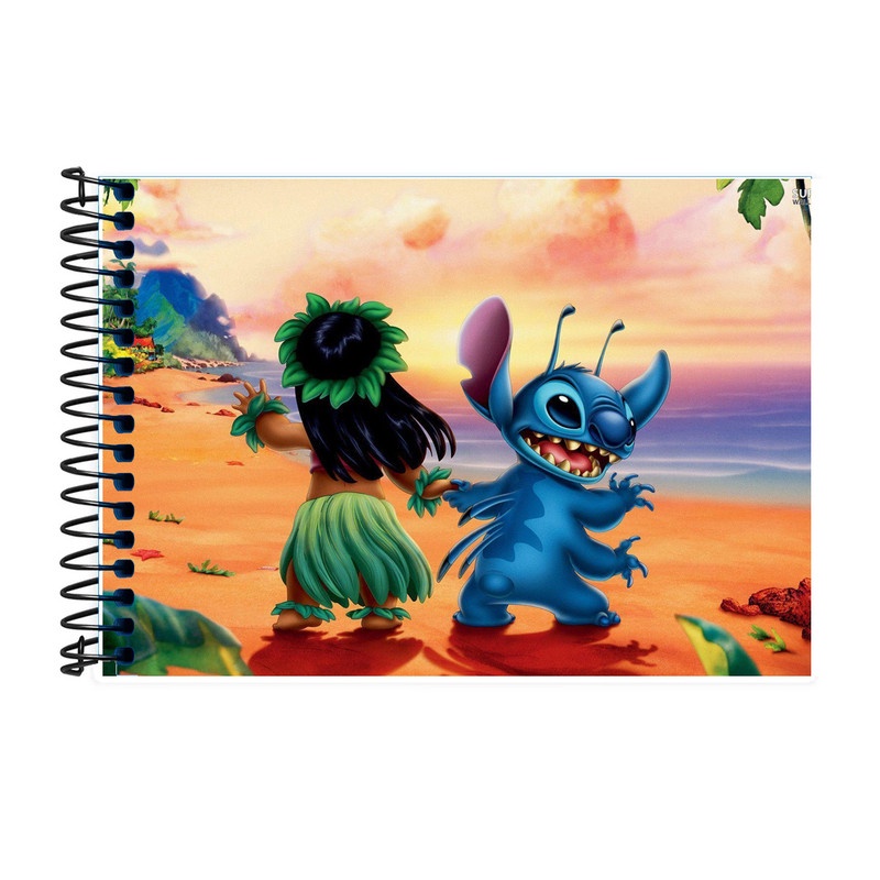 Caderno Lilo Stitch Desenho Capa Dura 96 Folhas | Shopee Brasil