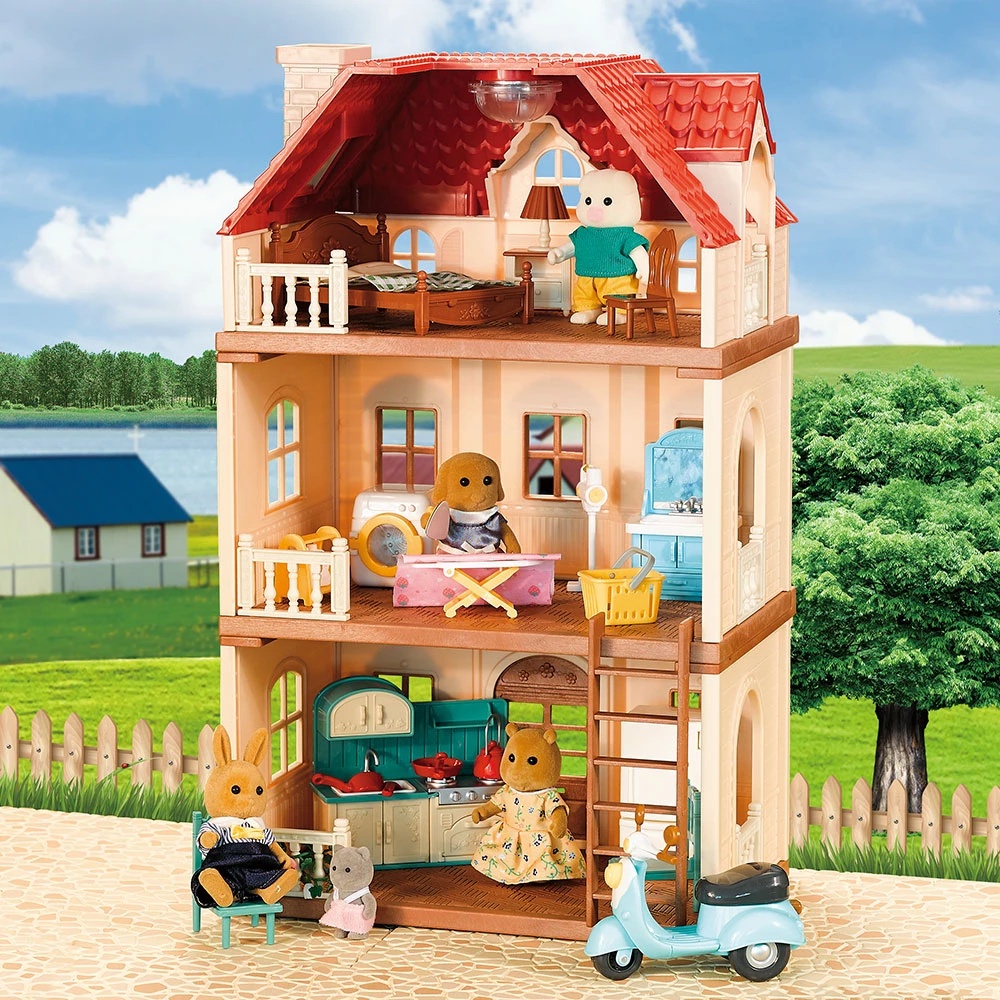 Miniatura Casa De Boneca Brinquedo Família Floresta Montessori Cozinha Crianças Fingem Jogo Brinquedos Meninas Presente De Aniversário