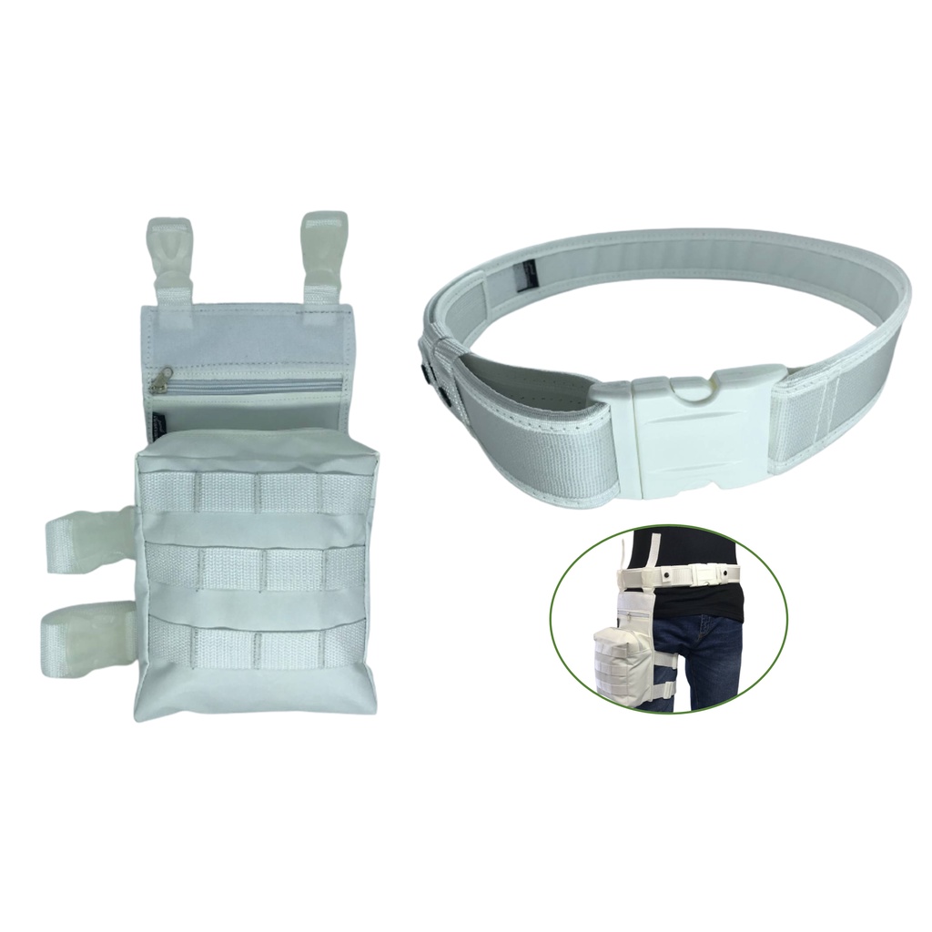 Bornal Tático Modular Branco + Cinto Tático De Guarnição N.A  Kit 1 em Oferta na Shopee