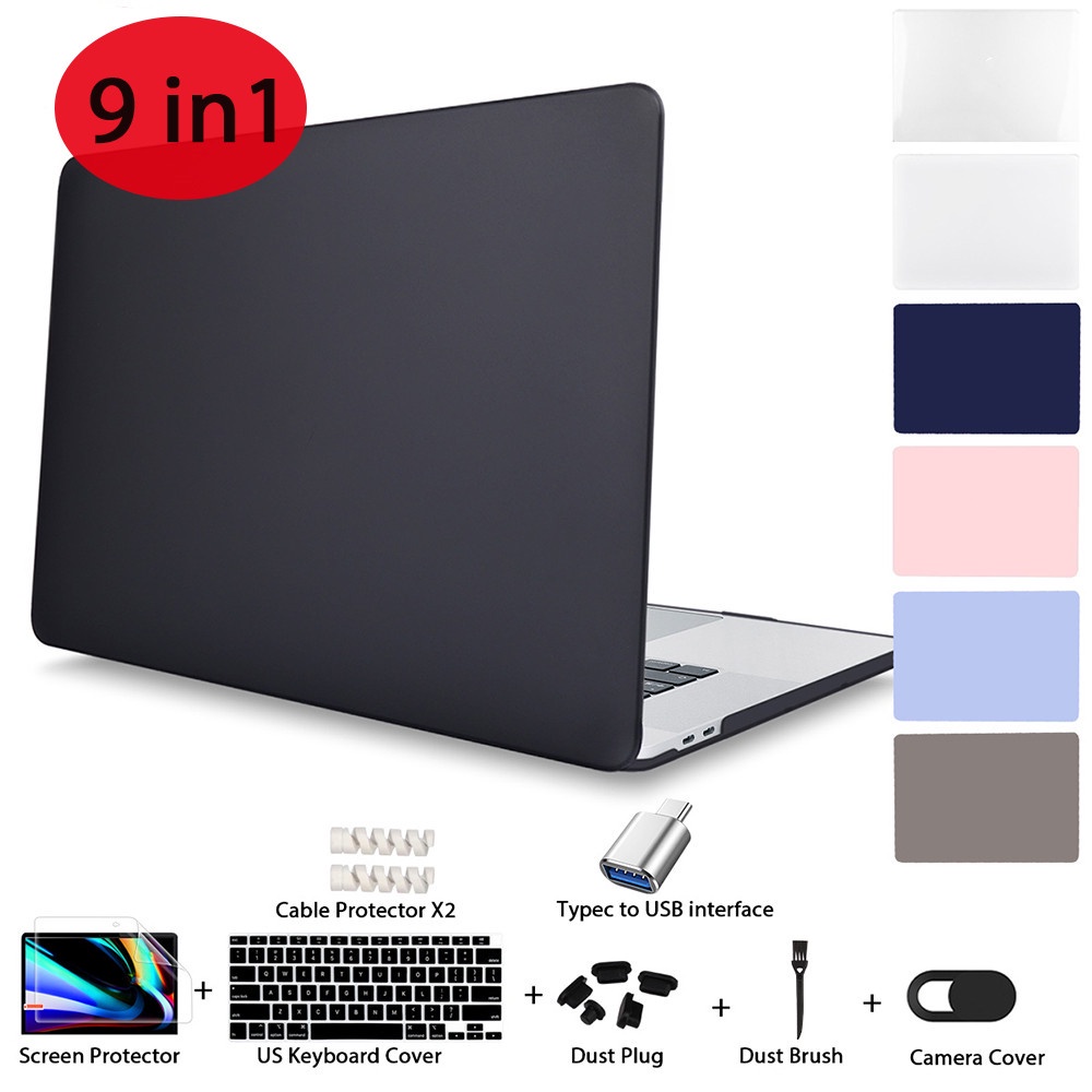 【 9 Em 1 】 Compatível Com Macbook Capa Fosca Para 2022 Air13 M1 M2 A2681A2337 A2179 Pro13.3 A2289 A2338 14 A2442 Pro16 A2485 Polegadas A2251De Teclado