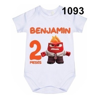 1 Body Bebê Mês Aniversário Divertida Mente Nome Do Seu Bebê