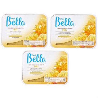 Kit Com 03 Cera Quente Mel 1Kg Sistema Espanhol Depil Bella