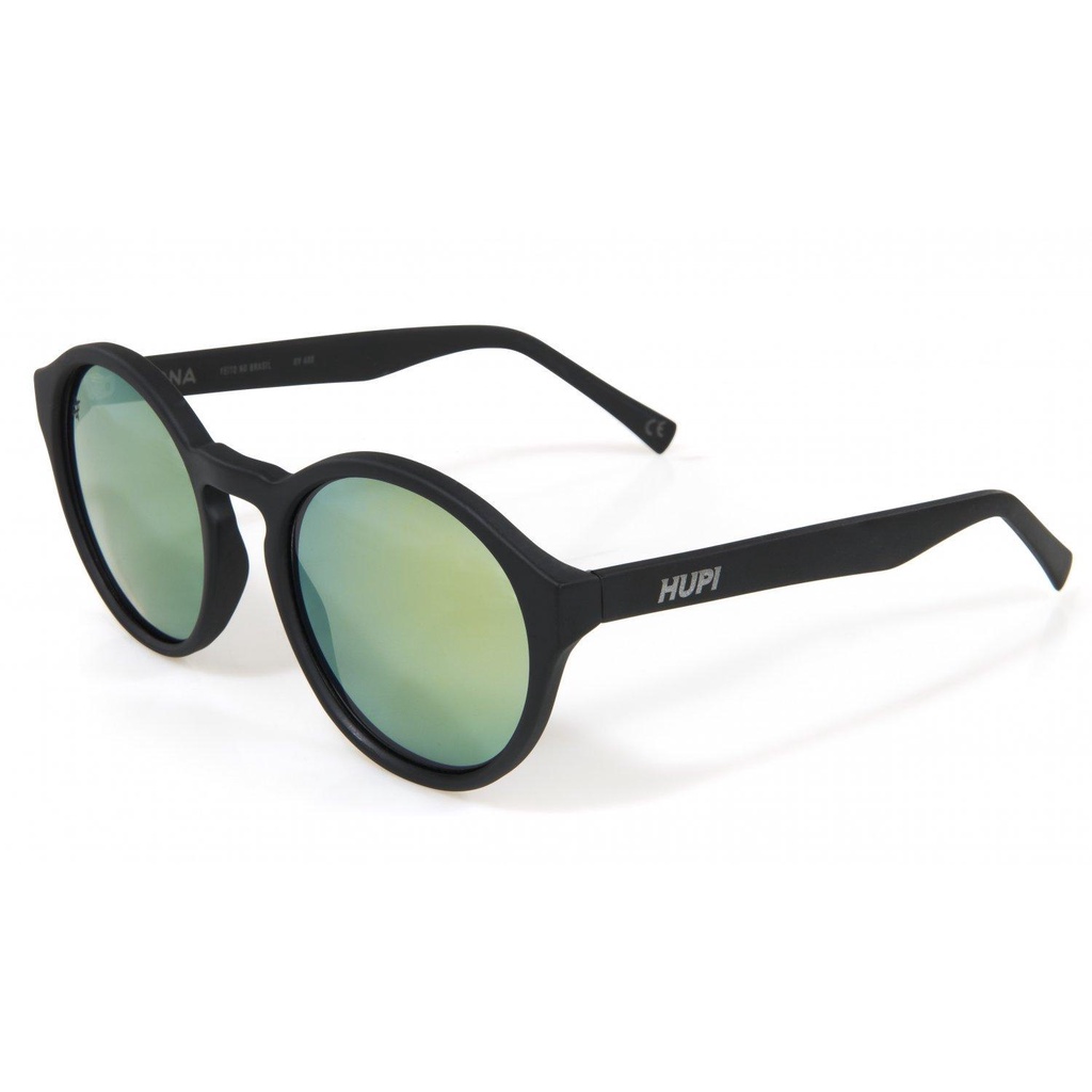 Óculos de Sol HUPI Kona Preto Fosco Lente Verde Espelhado