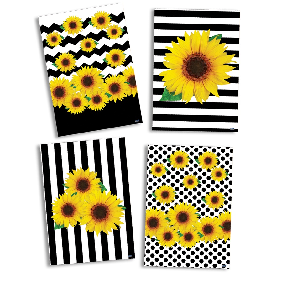 Quadro Decorativo Festa Girassol - 04 unidades - Festcolor - Rizzo Festas em Oferta na Shopee