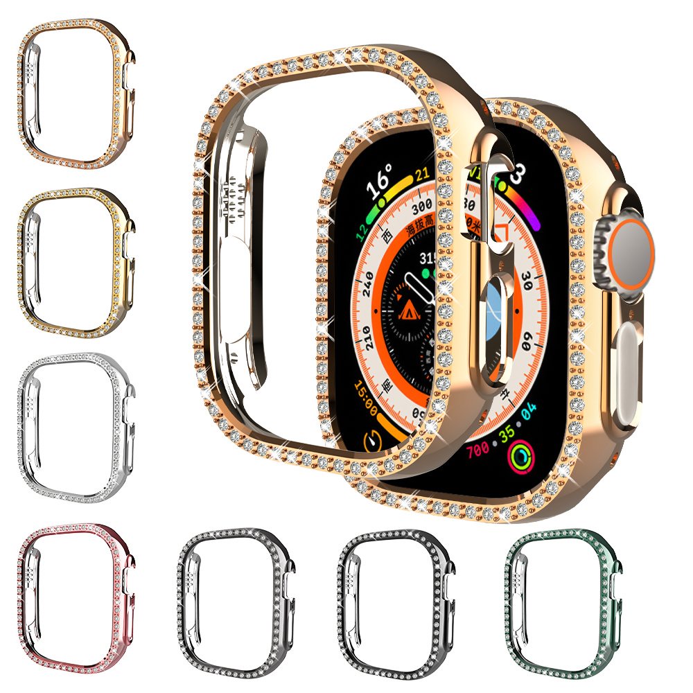 Capa Protetora De Amortecedora Diamantada Para Apple Watch Series 8 ultra SE 765 40/41/44/45/49MM Acessórios De Pulseira Inteligente em Oferta na Shopee