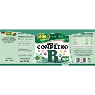 Vitaminas Complexo B 60 Comprimidos 500mg - Unilife | Shopee Brasil