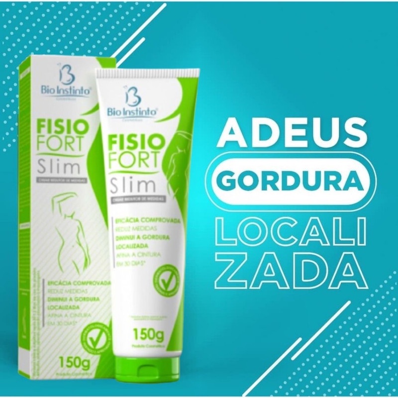 Creme Rdutor de Medidas Fisiofort SLIM - 150g - Afina a Cintura - Bio Instinto