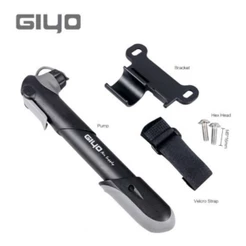 MINI BOMBA DE AR BIKE GIYO GP41S COM MANÔMETRO SPEED MTB