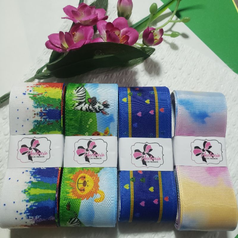 Fita Gorgurão Degrade E Estampada 38mm Nº9 10 Metros