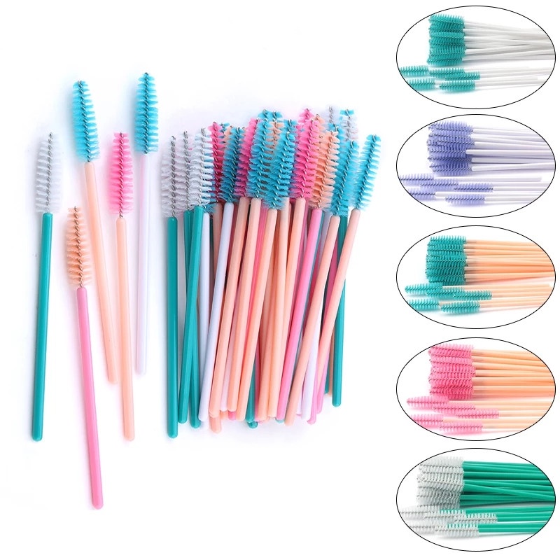 50pçs Pincéis De Maquiagem Descartáveis Escova De Sobrancelha De Cristal Diamante Rímel Aplicador De Varinha De Ferramenta De Extensão De Cílios em Oferta na Shopee