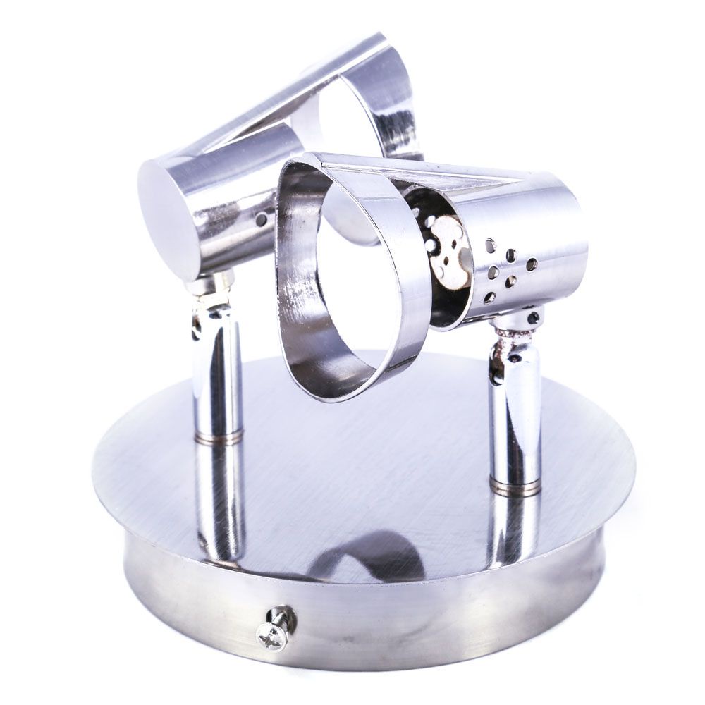 Spot Base De Canopla  2 Lampadas Dicroica Cromado