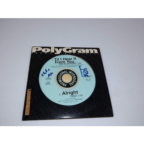Cd Gin Blossoms - Til I Hear It From You - Alright - Single
