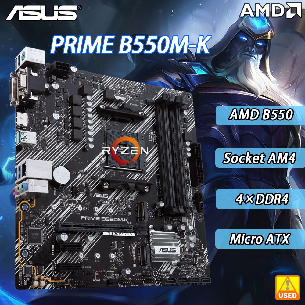 B550m placa-mãe am4 para ryzen asus prime B550M-K adota amd b550 chip ddr4 128gb soquete am4 pci-e 4.0 m. 2 sata iii micro atx