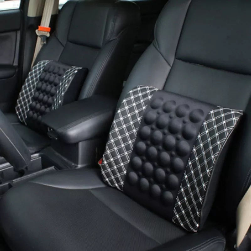 Carro 12v 24v Massagem Lombar Elétrica Encosto De Assento Suporte De Almofada