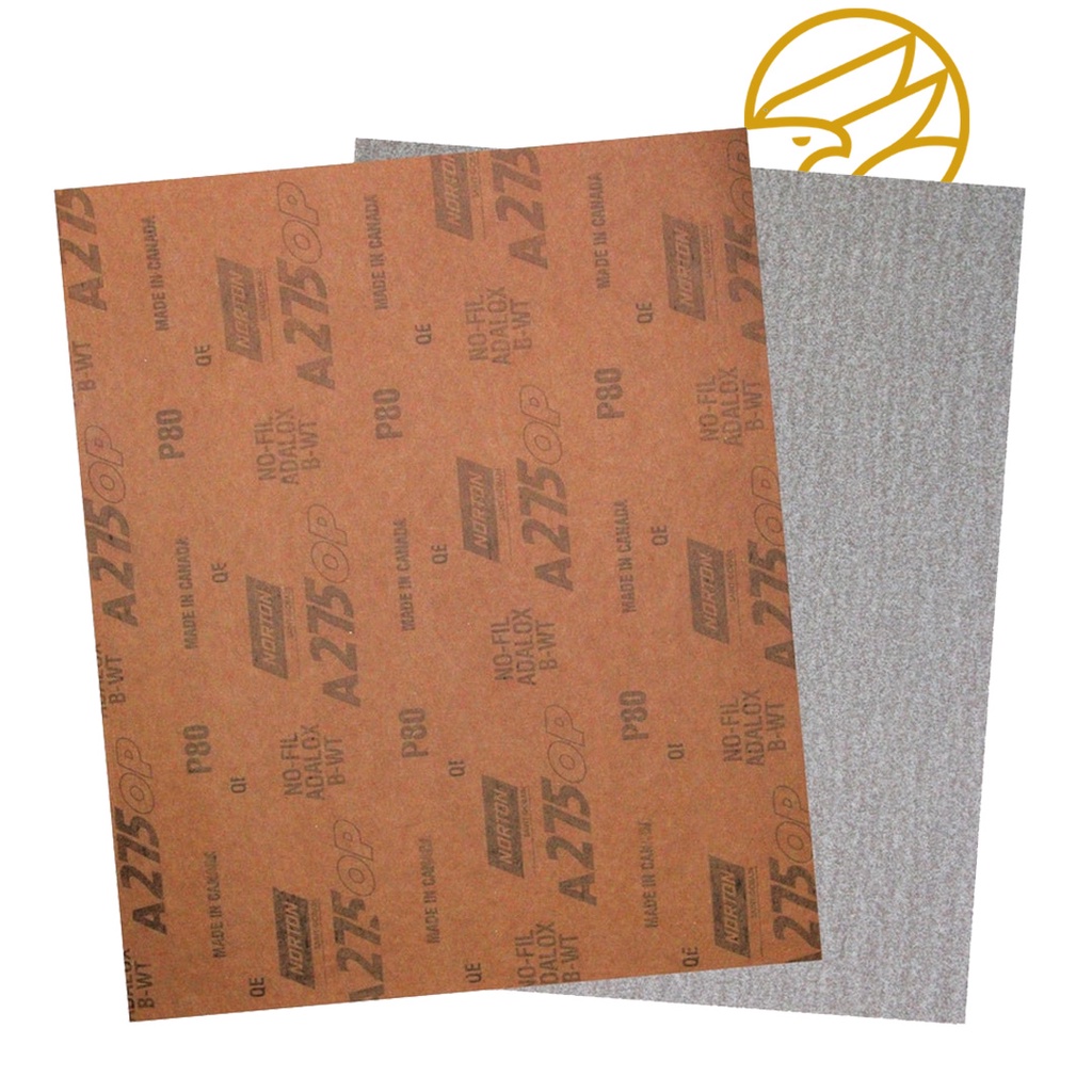 Lixa A275 P80 seco / umido 230 x 280mm (unidade) - Norton | Shopee Brasil