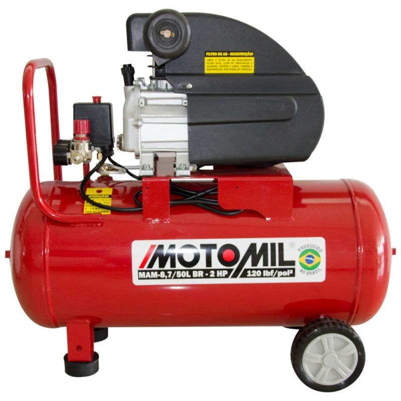 Compressor de Ar Portátil 2,0 HP 8,7 Pés 50 Litros 220V MOTOMIL - Home & Living