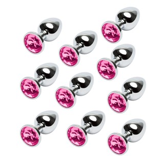 Kit Plug Anal 10un Revenda Aco Inox Tamanho Pequeno Sex Shop