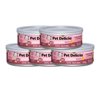 Kit 5 Ração Úmida Pet Delícia Gatos Filhotes Papinha de Frango em Oferta na Shopee