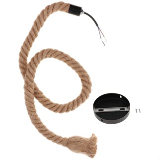 Corda Retro Longa Lustre Pendente Rústico Droplight Parede Luminária 1 lâmpada
