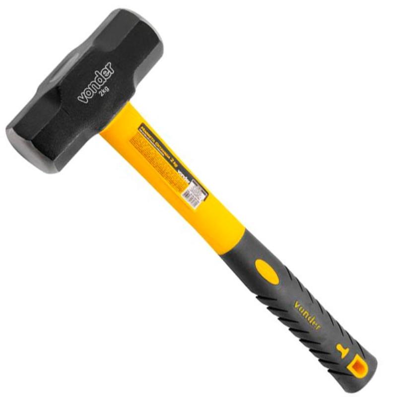 Marreta Oitavada 2,0 kg com Cabo de Fibra VONDER em Oferta na Shopee