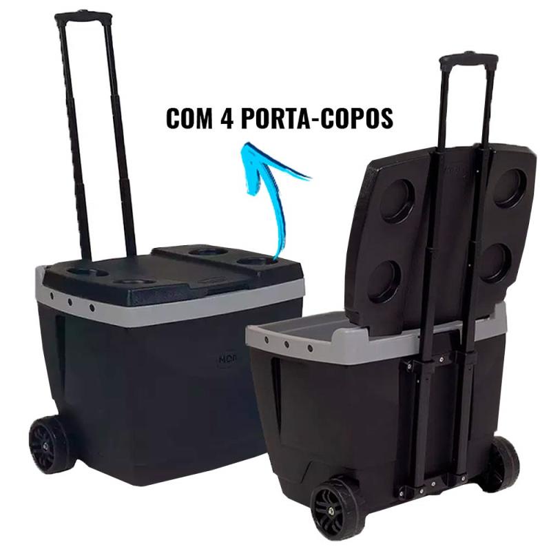 Caixa Térmica 42 Litros Preta Com Rodas 25108220 MOR em Oferta na Shopee