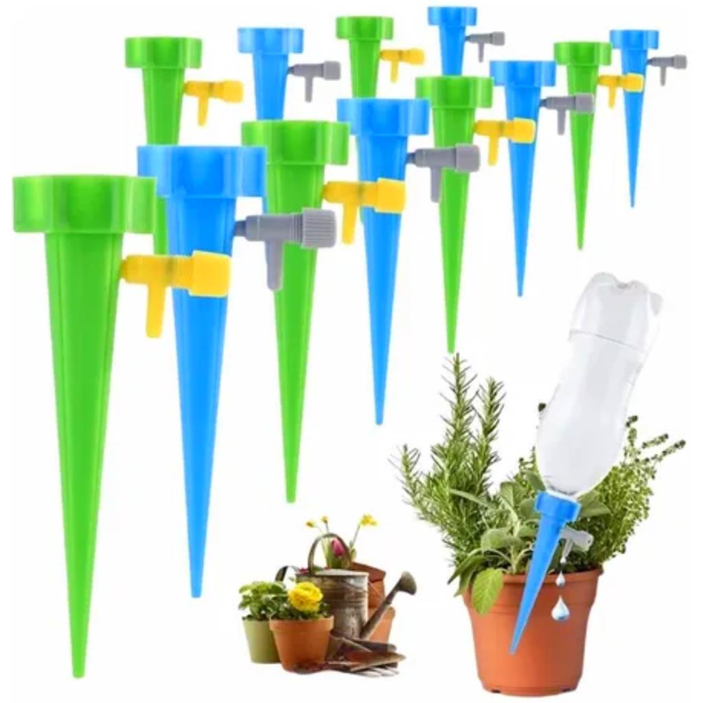 Kit 12 /24 gotejador gotejamento irrigador regador dosador automatico garrafa pet plantas jardinagem