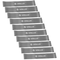 Kit Com 10 Mini Band De Exercício Nível Forte Vp1054 Vollo