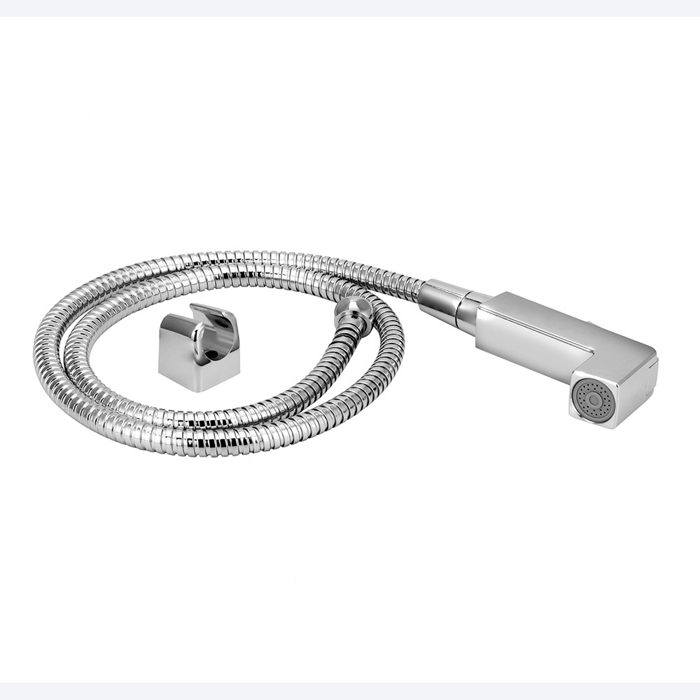 Kit Ducha Higiênica Gatilho Quadrado + Flexível 1,80 Cromado