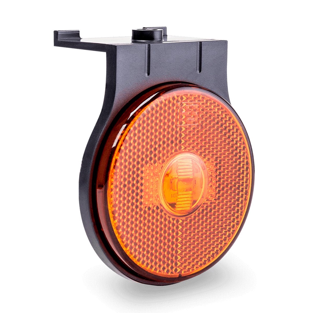 Lanterna Lateral Carreta LED Âmbar Laranja 65mm com Suporte com Fio 12V 24V - Spare Parts and Accessories for Vehicles