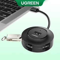UGREEN USB HUB 4 Portas 2.0 Splitter Switch Com Micro Porto De Carregamento Para Computador Imobilização Acessórios