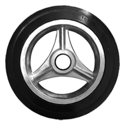Roda Pneu Maciça 9 POL Furo 3/4 POL Capacidade 100 KG RLM-105N0304 EVALD