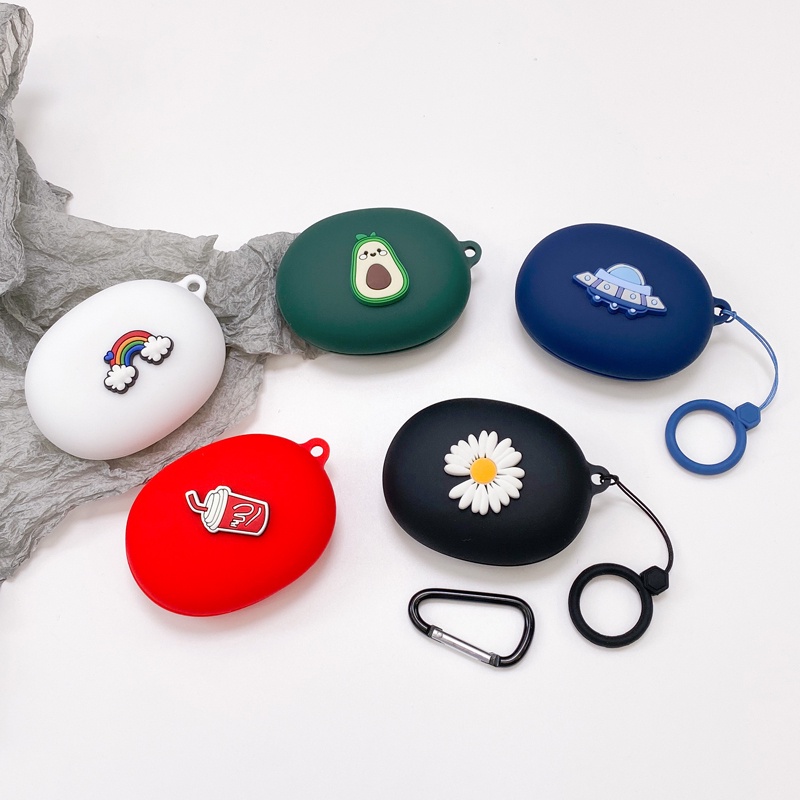 Capa De Silicone Fofa Para Anker Soundcore Life P2 Mini Protetora Com Alça De Dedo Caixa De Carregamento Fone De Ouvido