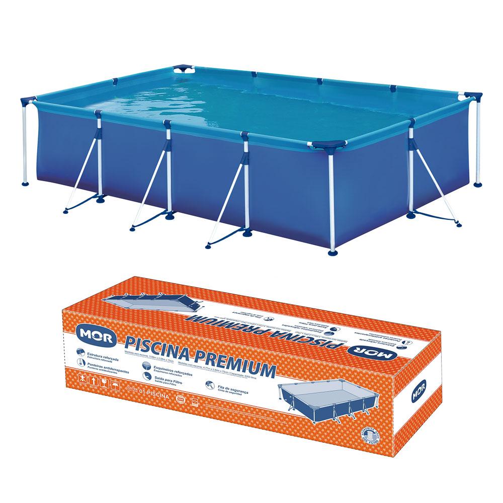 Piscina Retangular 6200 Litros Estruturada Premium Mor em Oferta na Shopee
