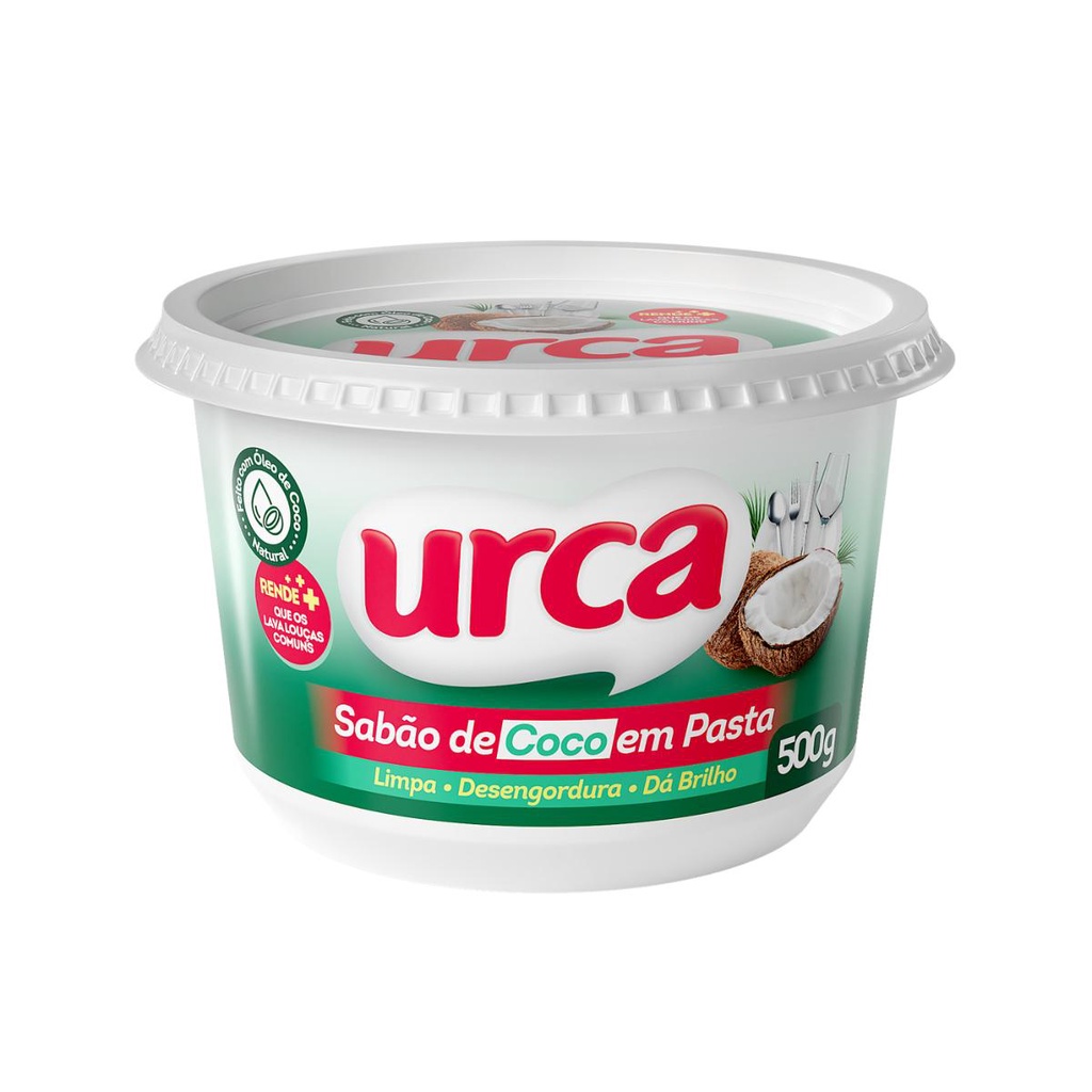 Sabão em Pasta Coco 3 em 1 Urca 500G - Home & Living