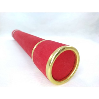 Canudo de formatura camurça vermelho com dourado em Oferta na Shopee