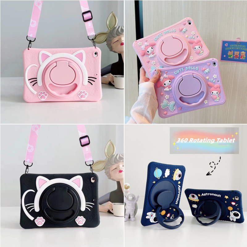 Estojo Para Samsung Galaxy Tab A8.0 2019 T290 T295 S6Lite 2022 P613 P619 P610 P615 A8 10.5inch 2022 360 Graus De Rotação Capa De Silicone