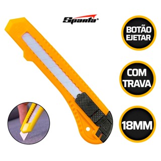 Estilete Lâmina 18mm Retrátil Sparta