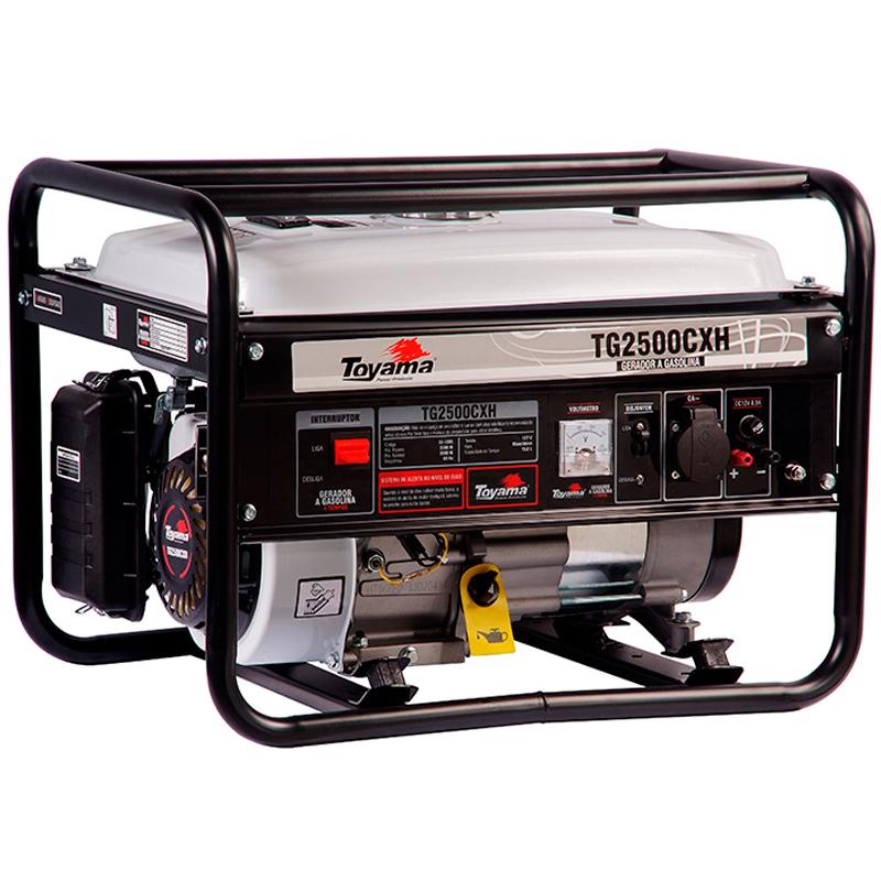 Gerador de Energia à Gasolina 2,0 KVA Partida Manual com Carregador de Bateria TG2500CXH TOYAMA - Home & Living