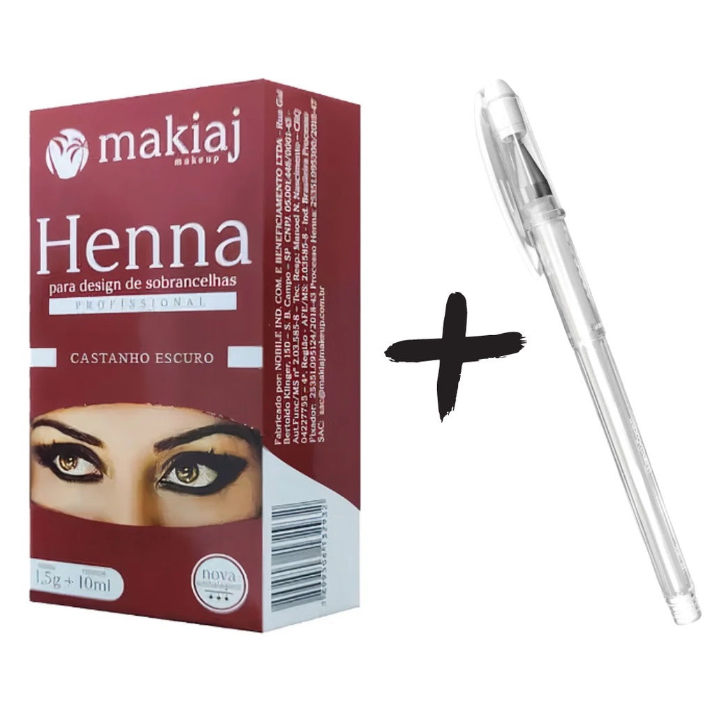 Kit Henna Makiaj Para Design De Sobrancelhas Caneta Em Gel Shopee