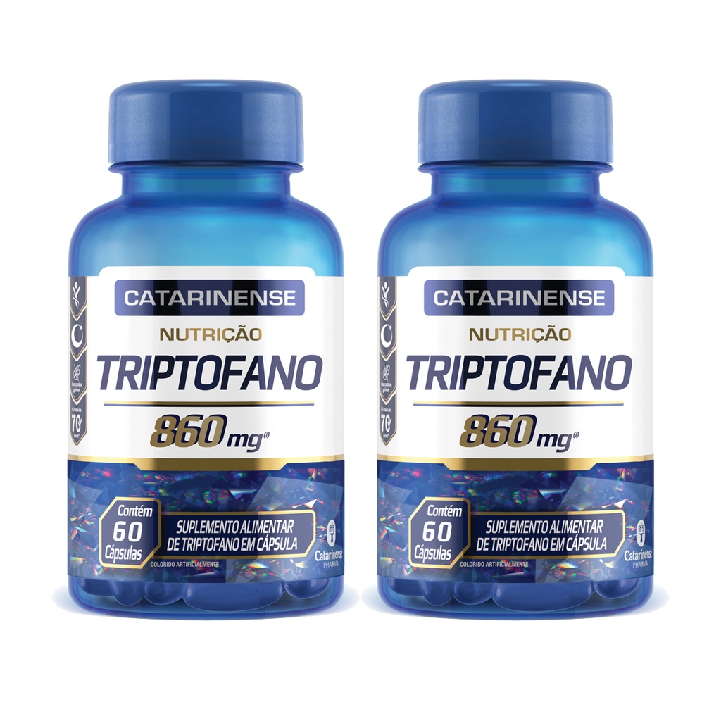 Kit 2x Triptofano 860mg com 60 Cápsulas  - Catarinense em Oferta na Shopee