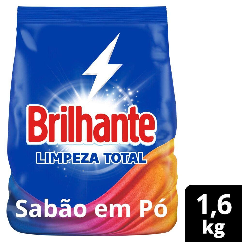 Sabão em Pó Brilhante Limpeza Total 1,6kg - Home & Living