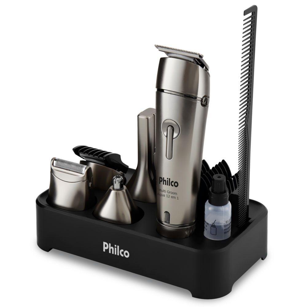 Aparador de Pelos Multi Groom PAP03 12 em 1 Seco ou Molhado Portátil Bivolt